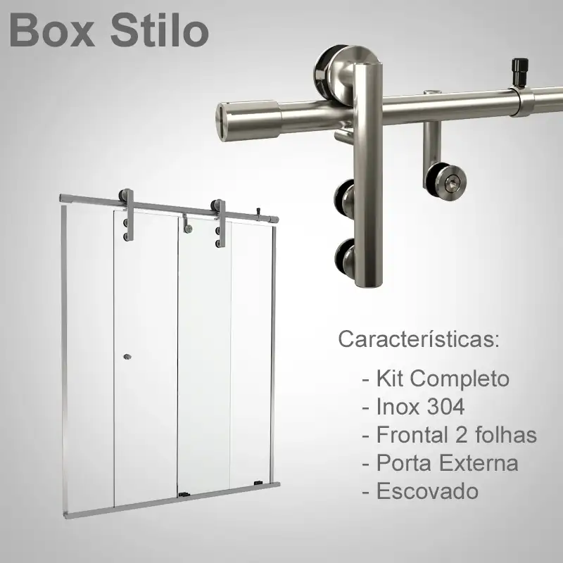 Frontal Externo 2 Folhas Escovado